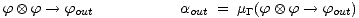 f ox f --> fout aout = mG(f ox f-- > fout)
 