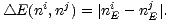 j
/_\ E(ni,nj) = |niE - nE|.