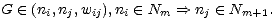 G (- (ni,nj,wij),ni (- Nm ==> nj (- Nm+1.